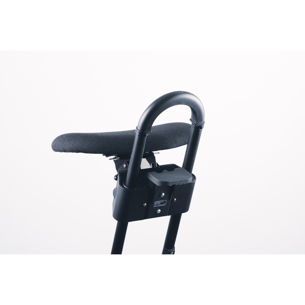 Immagine del prodotto n. 5: Sgabello con ruote, seduta imbottita in tessuto, altezza sedile 610-860 mm, piedini, base di appoggio