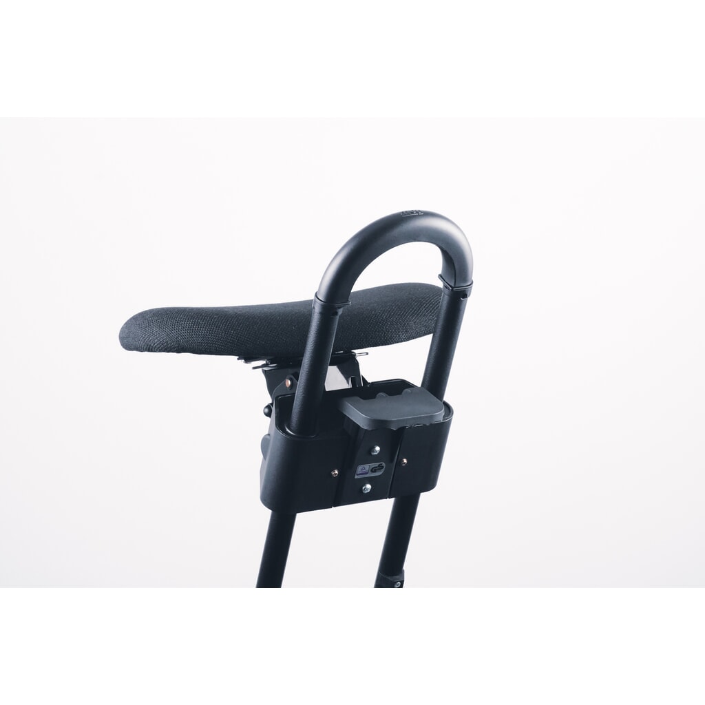 Sgabello con ruote, seduta imbottita in tessuto, altezza sedile 610-860 mm, piedini, base di appoggio Immagine del prodotto n. 5: Sgabello con ruote, seduta imbottita in tessuto, altezza sedile 610-860 mm, piedini, base di appoggio
