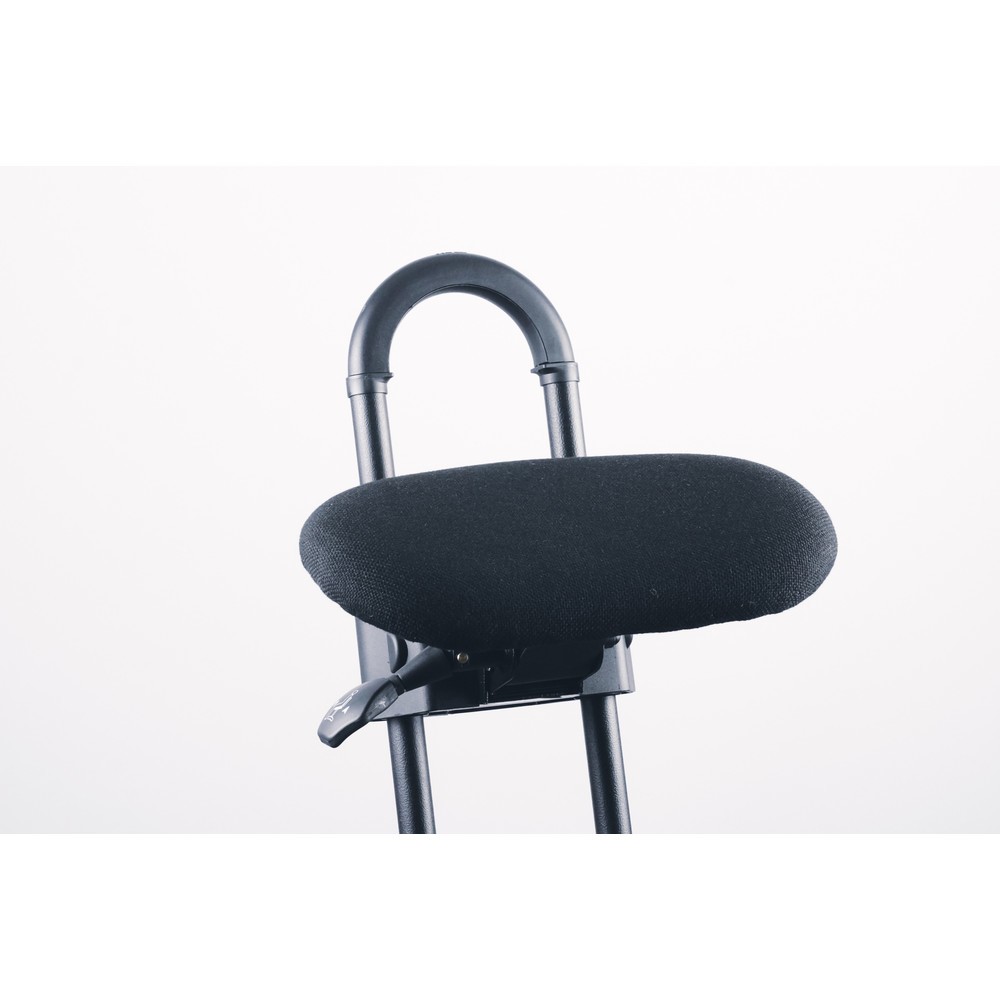 Immagine del prodotto n. 14: Sgabello con ruote, seduta imbottita in tessuto, altezza sedile 610-860 mm, piedini, base di appoggio