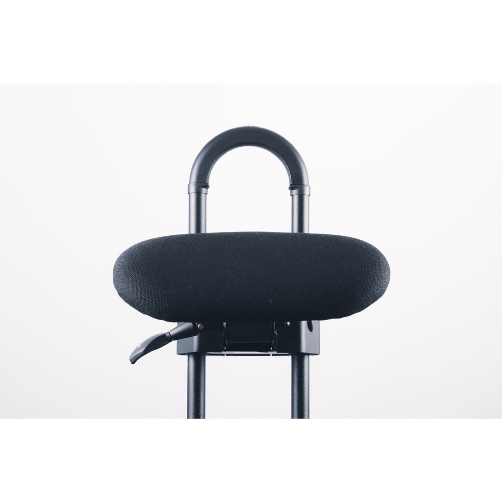 Immagine del prodotto n. 15: Sgabello con ruote, seduta imbottita in tessuto, altezza sedile 610-860 mm, piedini, base di appoggio