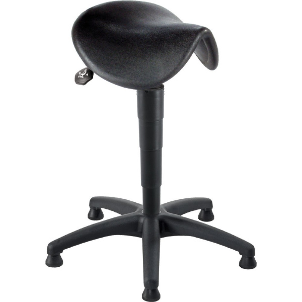Immagine del prodotto: Sgabello, sedile a sella inclinabile, altezza seduta 600-860 mm, piedini