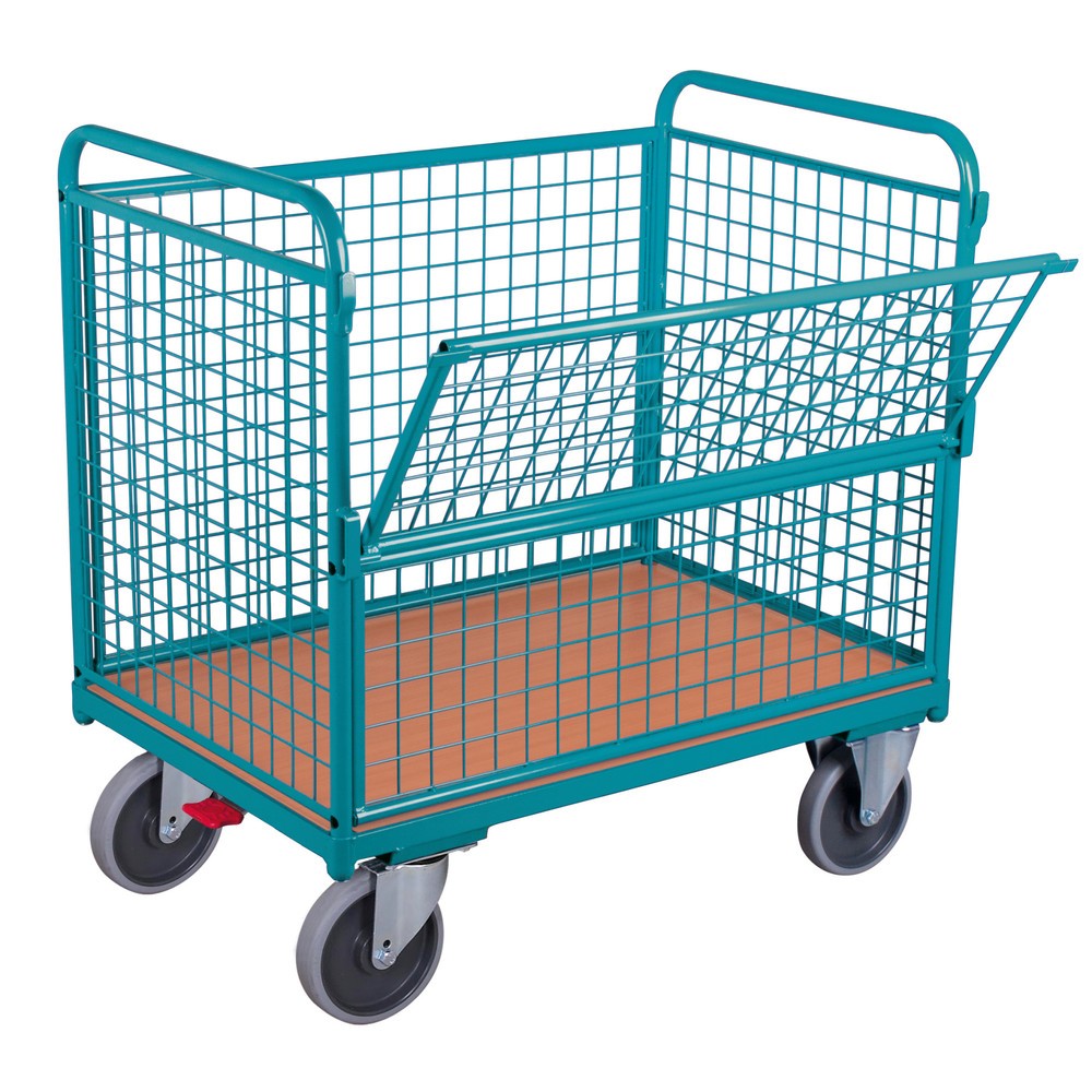 Carrello Trasporto Pieghevole 2 In 1 Con Piattaforma E Gabbia – Capacità 400 Kg – Ruote Da 5 Pollici Per Magazzino E Garage