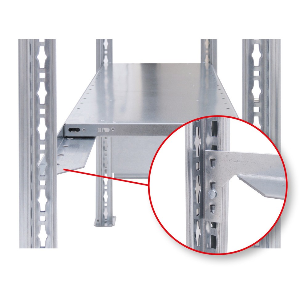 Immagine del prodotto n. 3: Montante longitudinale per scaffalature a ripiani SCHULTE, zincato, larghezza 750 mm, adatto per scaffalature MULTIplus85/150