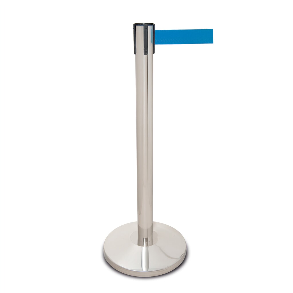 Immagine del prodotto: MORION Colonnina tendinastro in acciaio inox, lunghezza cinghia 2,5 m, blu