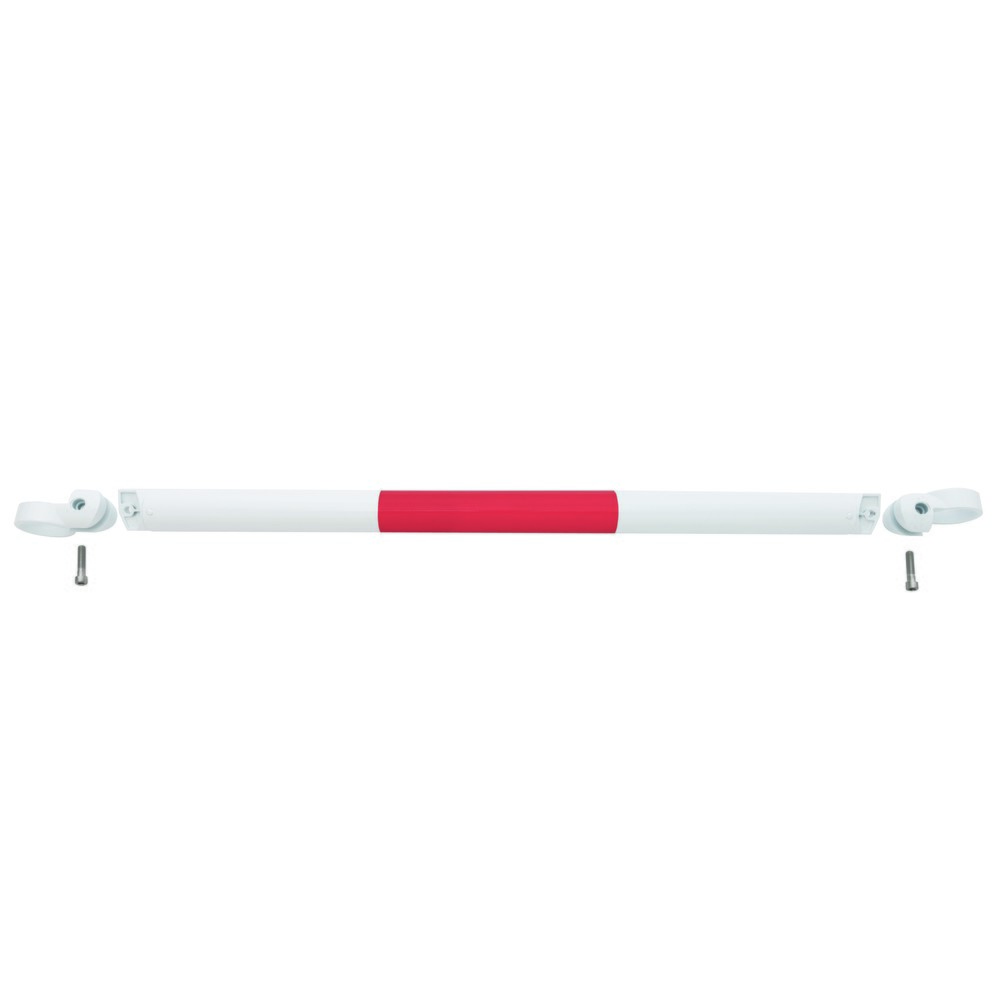 Immagine del prodotto: Parapetto sistema MORION, tubo trasversale, Ø 60 mm, lunghezza 1.000 mm, dimensione griglia 1.170 mm, zincato a caldo e verniciato, rosso/bianco