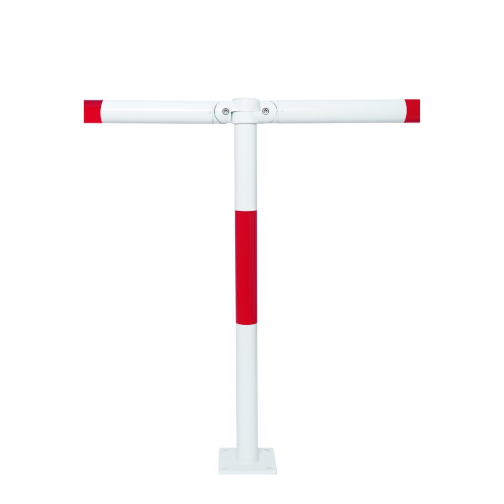 Parapetto sistema MORION, tubo trasversale, Ø 60 mm, lunghezza 2.000 mm, dimensione griglia 2.170 mm, zincato a caldo e verniciato, rosso/bianco Immagine del prodotto n. 4: Parapetto sistema MORION, tubo trasversale, Ø 60 mm, lunghezza 2.000 mm, dimensione griglia 2.170 mm, zincato a caldo e verniciato, rosso/bianco