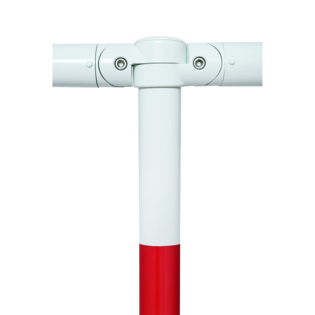 Parapetto sistema MORION, tubo trasversale, Ø 60 mm, lunghezza 2.000 mm, dimensione griglia 2.170 mm, zincato a caldo e verniciato, rosso/bianco Immagine del prodotto n. 5: Parapetto sistema MORION, tubo trasversale, Ø 60 mm, lunghezza 2.000 mm, dimensione griglia 2.170 mm, zincato a caldo e verniciato, rosso/bianco