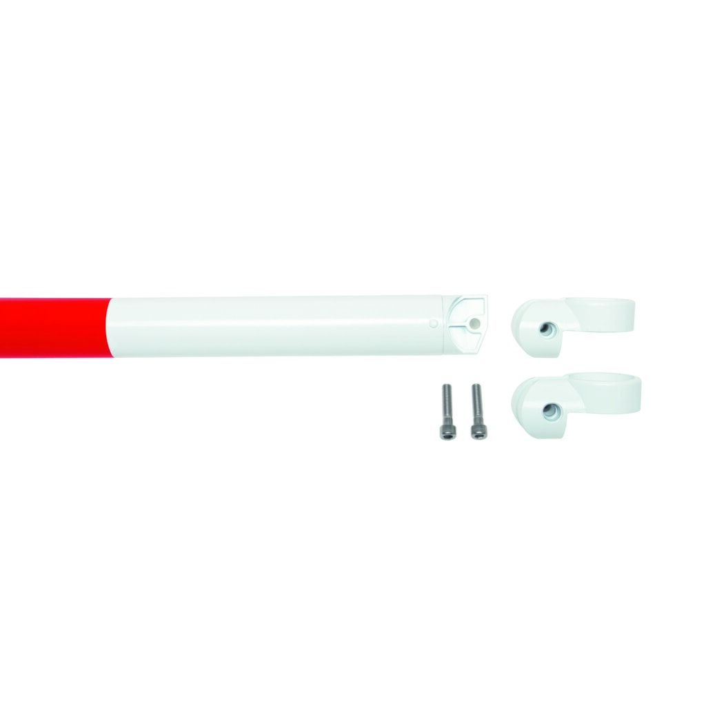 Immagine del prodotto n. 6: Parapetto sistema MORION, tubo trasversale, Ø 60 mm, lunghezza 1.500 mm, dimensione griglia 1.670 mm, zincato a caldo e verniciato, rosso/bianco