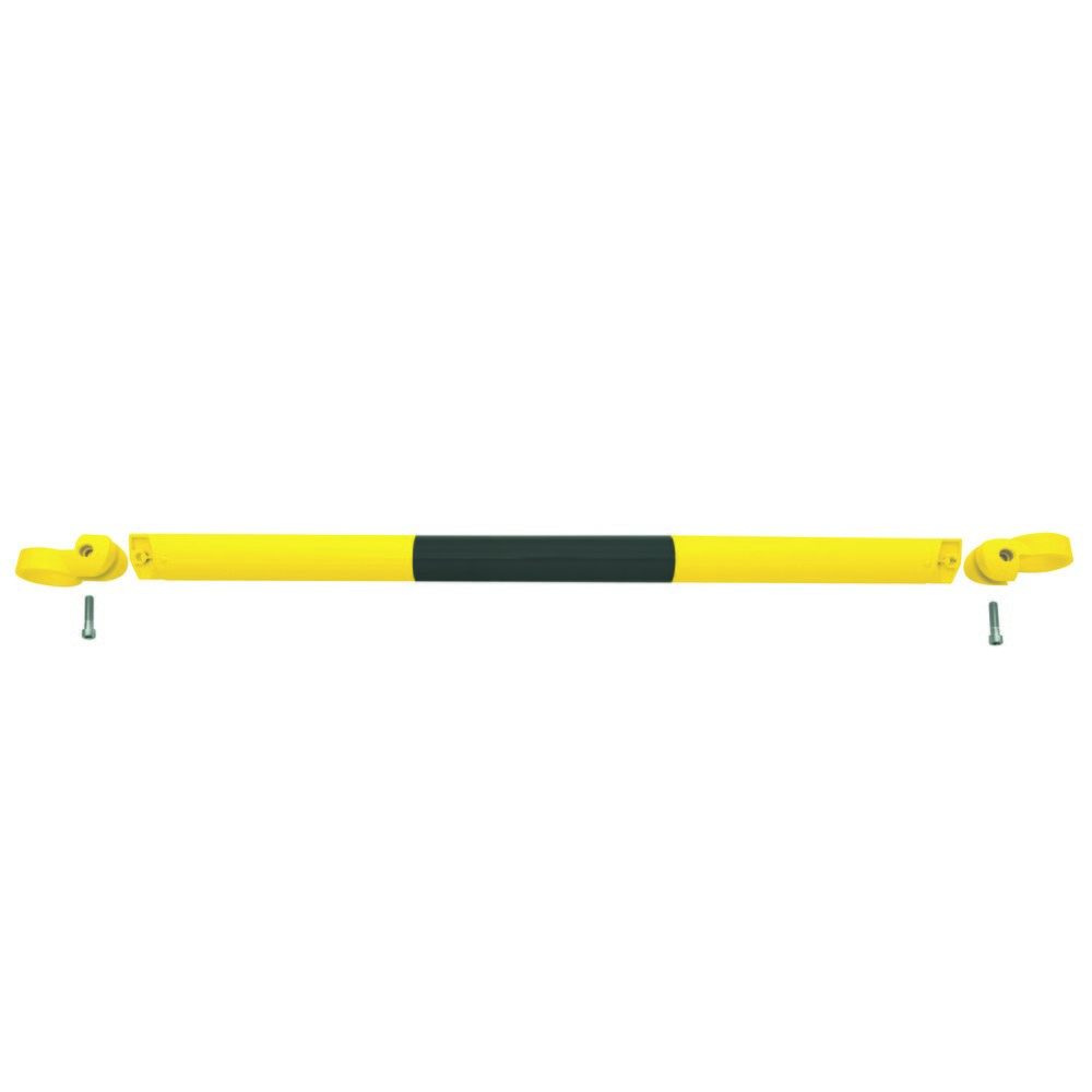 Immagine del prodotto: Parapetto sistema MORION, tubo trasversale, Ø 60 mm, lunghezza 1.000 mm, dimensione griglia 1.170 mm, zincato a caldo e verniciato, nero/giallo