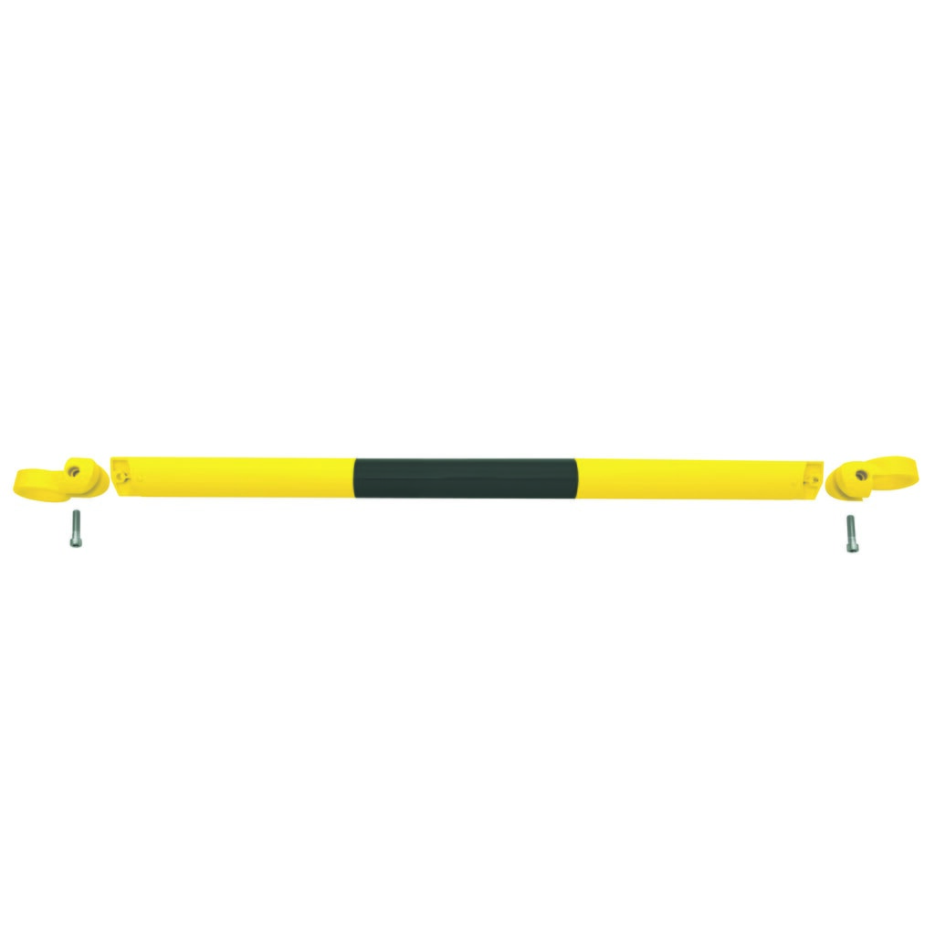 Immagine del prodotto: Parapetto sistema MORION, tubo trasversale, Ø 60 mm, lunghezza 1.000 mm, dimensione griglia 1.170 mm, zincato a caldo e verniciato, nero/giallo