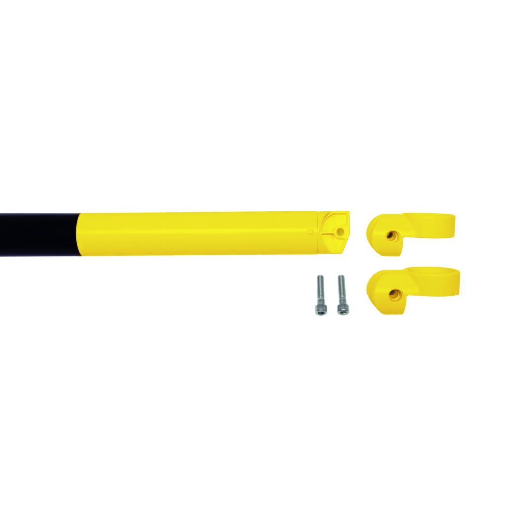 Immagine del prodotto n. 2: Parapetto sistema MORION, tubo trasversale, Ø 60 mm, lunghezza 1.000 mm, dimensione griglia 1.170 mm, zincato a caldo e verniciato, nero/giallo