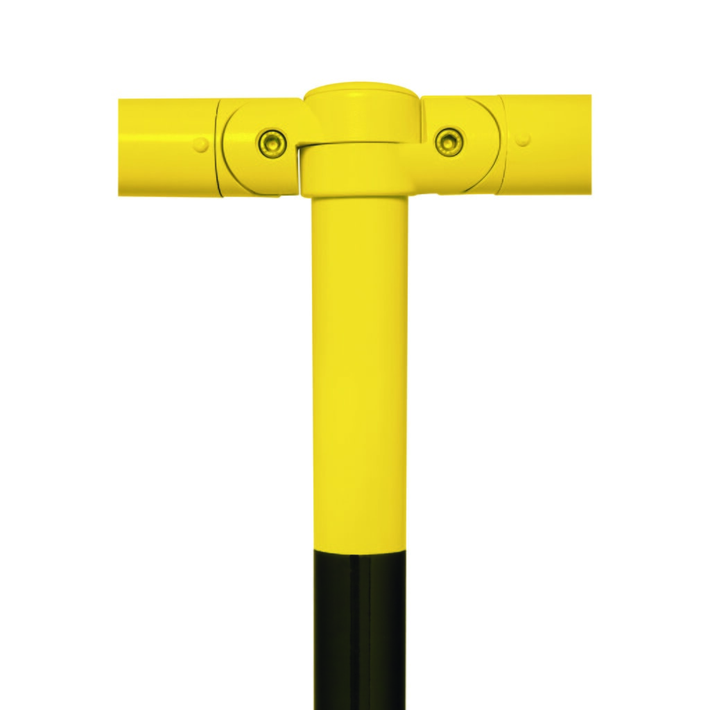 Parapetto sistema MORION, tubo trasversale, Ø 60 mm, lunghezza 1.000 mm, dimensione griglia 1.170 mm, zincato a caldo e verniciato, nero/giallo Immagine del prodotto n. 4: Parapetto sistema MORION, tubo trasversale, Ø 60 mm, lunghezza 1.000 mm, dimensione griglia 1.170 mm, zincato a caldo e verniciato, nero/giallo