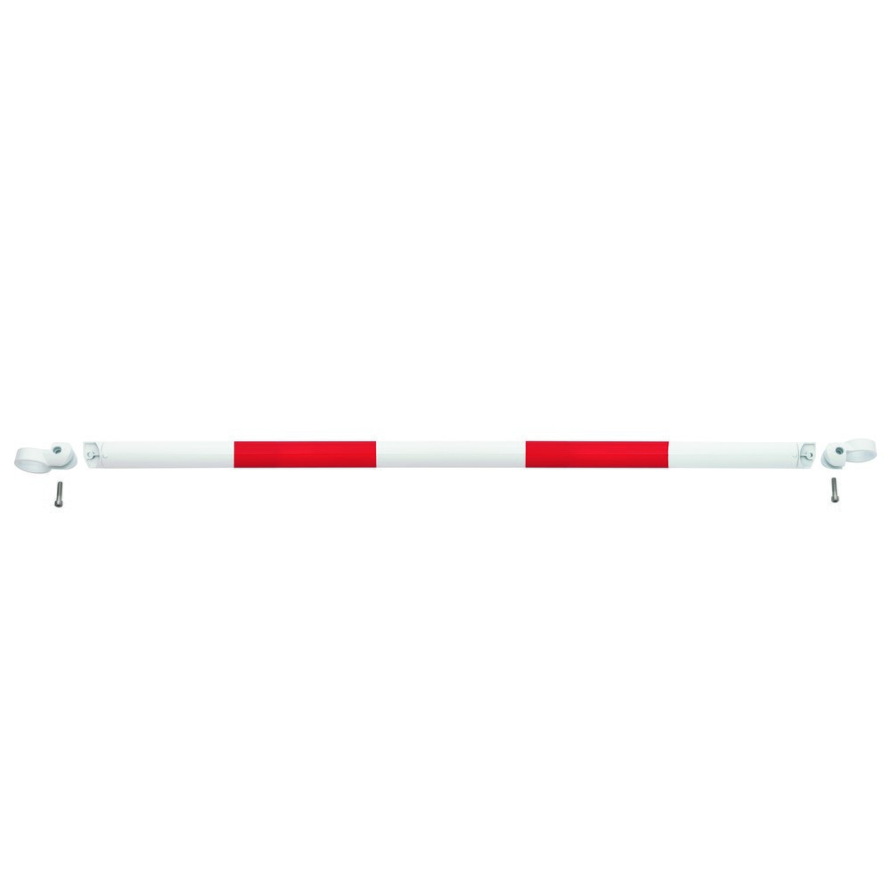 Immagine del prodotto: Parapetto sistema MORION, tubo trasversale, Ø 60 mm, lunghezza 1.500 mm, dimensione griglia 1.670 mm, zincato a caldo e verniciato, rosso/bianco