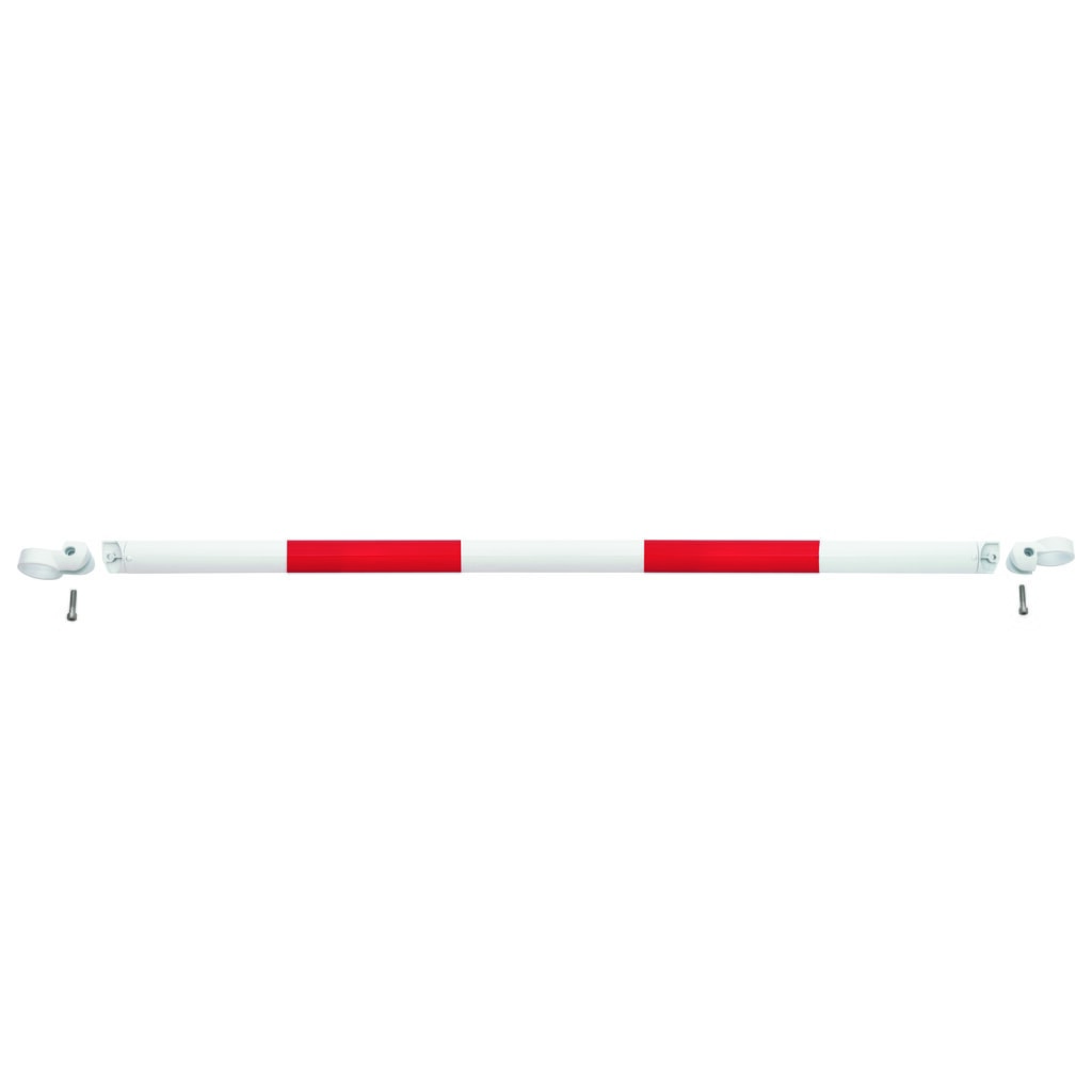 Parapetto sistema MORION, tubo trasversale, Ø 60 mm, lunghezza 1.500 mm, dimensione griglia 1.670 mm, zincato a caldo e verniciato, rosso/bianco Immagine del prodotto: Parapetto sistema MORION, tubo trasversale, Ø 60 mm, lunghezza 1.500 mm, dimensione griglia 1.670 mm, zincato a caldo e verniciato, rosso/bianco