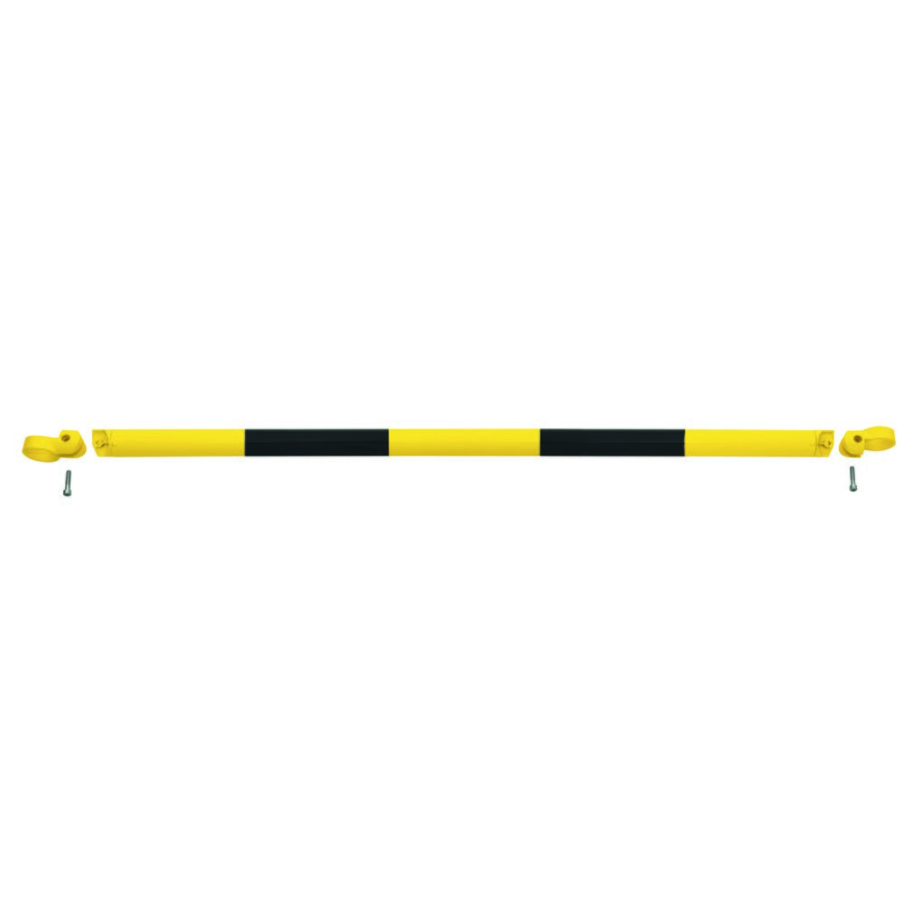 Immagine del prodotto: Parapetto sistema MORION, tubo trasversale, Ø 60 mm, lunghezza 1.500 mm, dimensione griglia 1.670 mm, zincato a caldo e verniciato, nero/giallo
