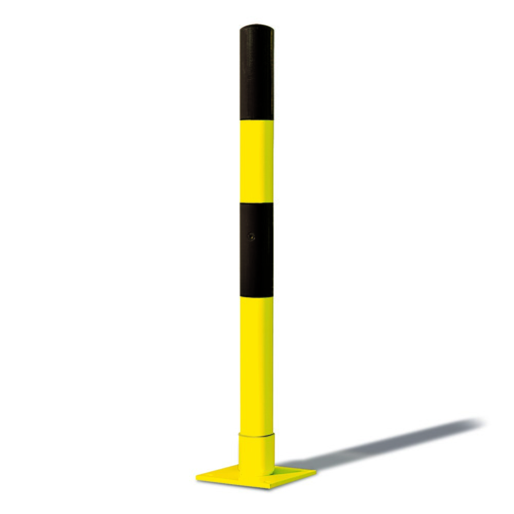 Immagine del prodotto n. 1: MORION-SWING Paletto di sbarramento, auto-raddrizzante, tubo tondo Ø 76 mm, da tassellare, nero/giallo
