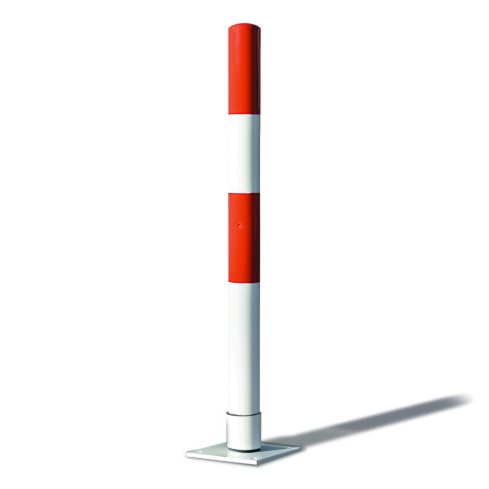 Immagine del prodotto: MORION-SWING Paletto di sbarramento, auto-raddrizzante, tubo tondo Ø 76 mm, da tassellare, rosso/bianco
