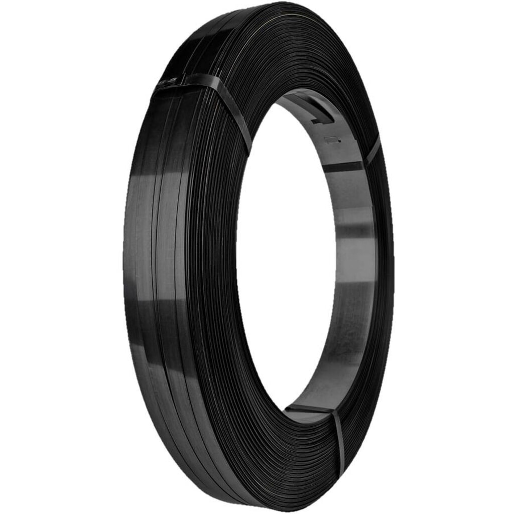 Nastro di imballaggio in acciaio verniciato in nero + cerato