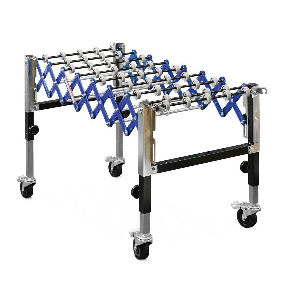 Immagine del prodotto: Nastro trasportatore a pantografo su rulli piccoli Ameise®, lunghezza nastro 420-1.295 mm, larghezza nastro 500 mm, portata 30 kg