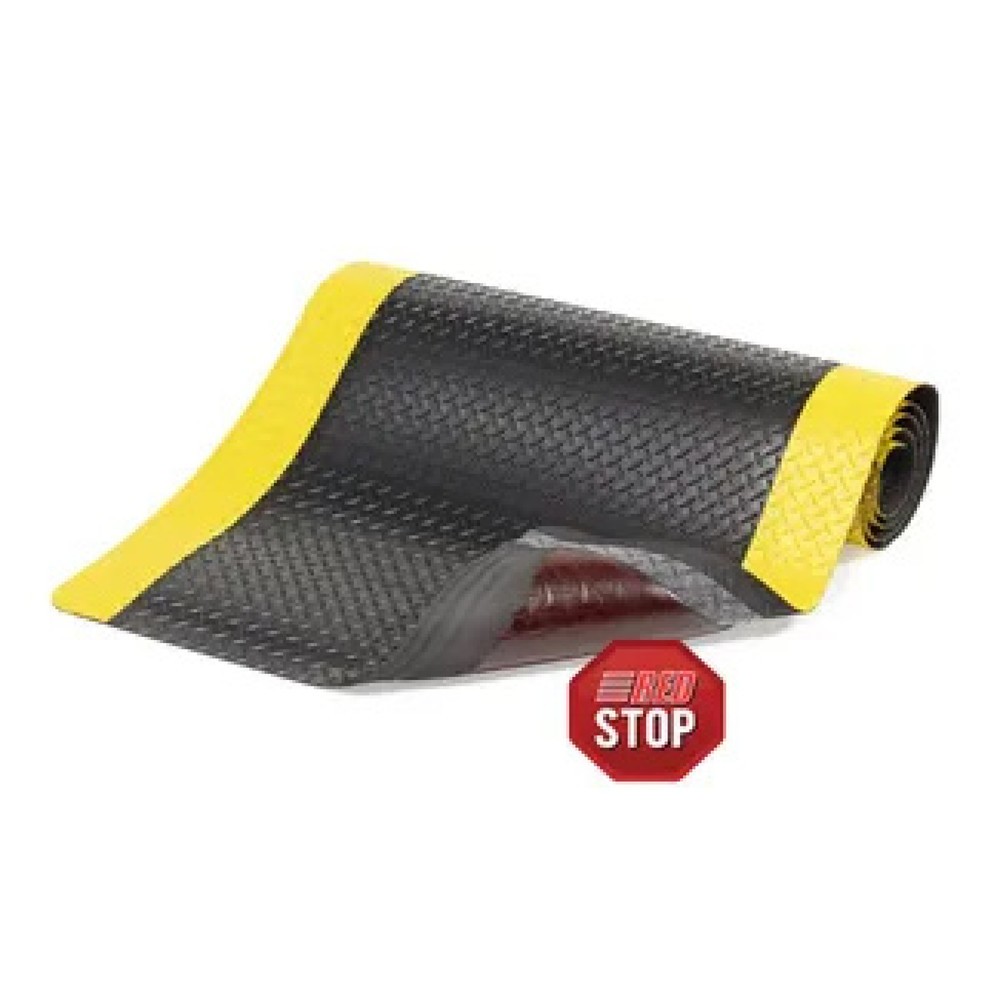 Immagine del prodotto: Tappetino a 2 strati, PVC, LxP 600 x 910 mm, nero/giallo