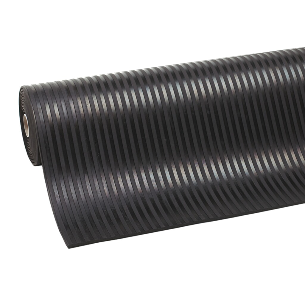 Rivestimento in gomma NoTrax Rib ‘n’ Roll P3™, finemente scanalato, LxL 10 m x 1.000 mm, nero Immagine del prodotto: Rivestimento in gomma NoTrax Rib ‘n’ Roll P3™, finemente scanalato, LxL 10 m x 1.000 mm, nero