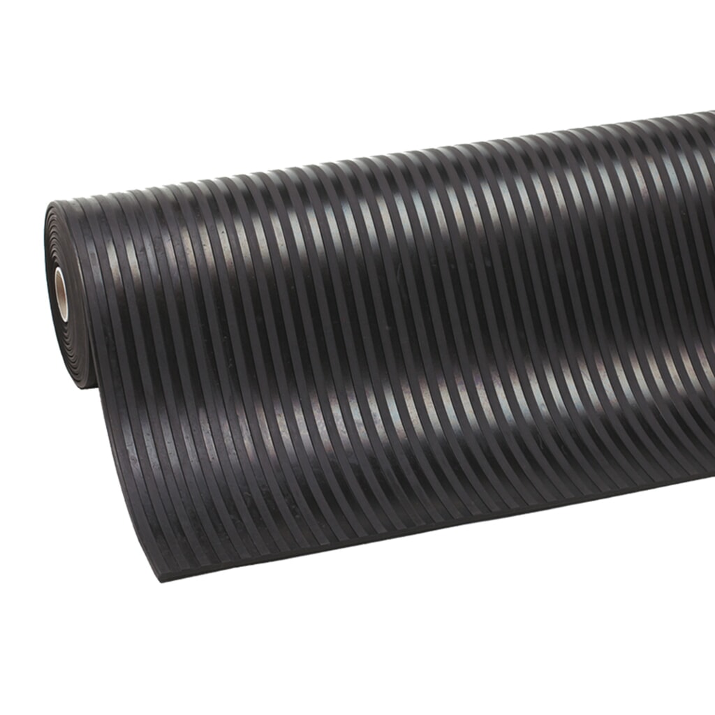 Immagine del prodotto: Rivestimento in gomma NoTrax Rib ‘n’ Roll P3™, scanalatura grossa, LxL 1.000 x 10.000 mm, nero
