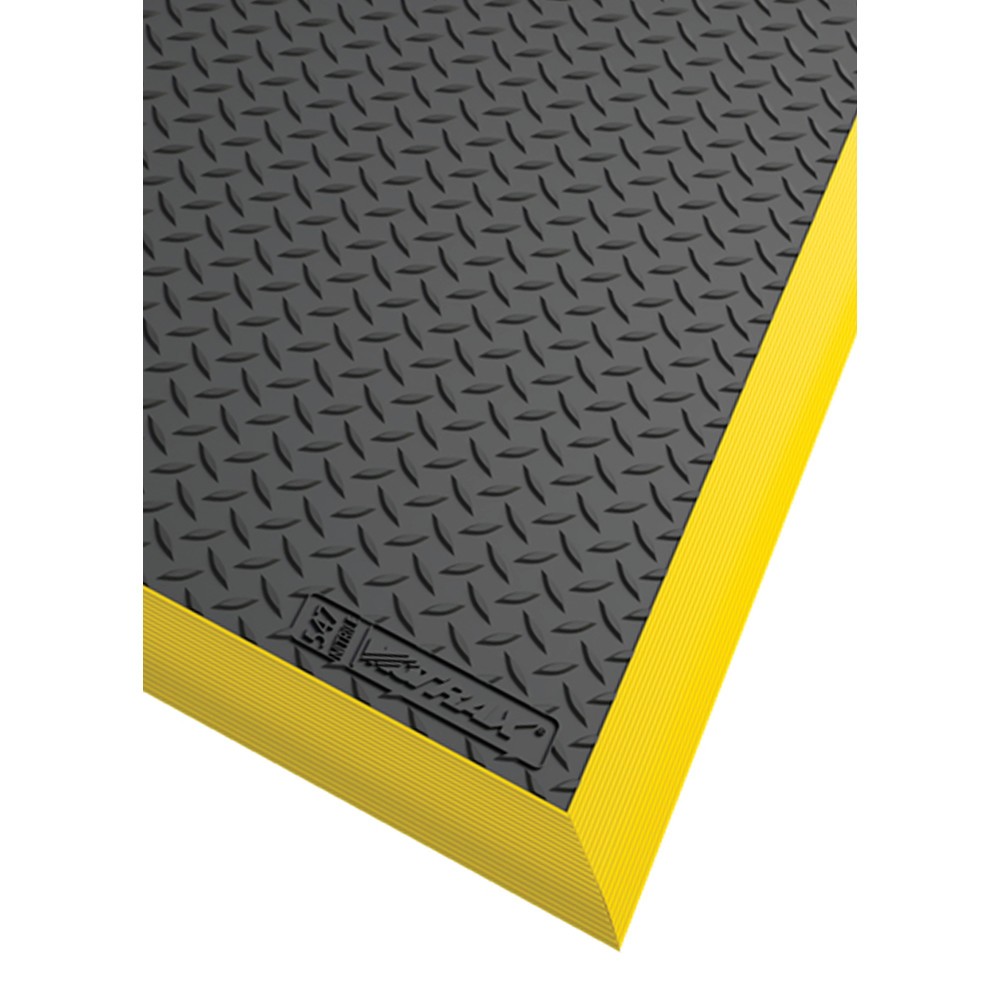 Immagine del prodotto n. 3: NoTrax Tappetino defaticante Diamond Flex™ ESD, nitrile, LxP 970 x 1.630 mm, nero/giallo