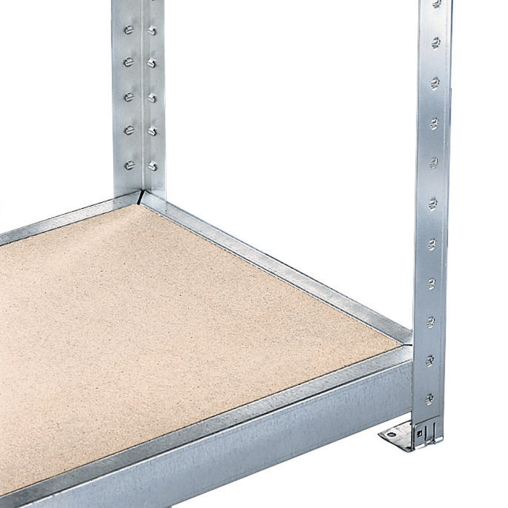 Immagine del prodotto n. 2: Pacchetto completo scaffalatura a campata larga META, con pianetti in truciolato, portata per piano 500 kg, AxLxP 1.970 x 4.000 x 600 mm
