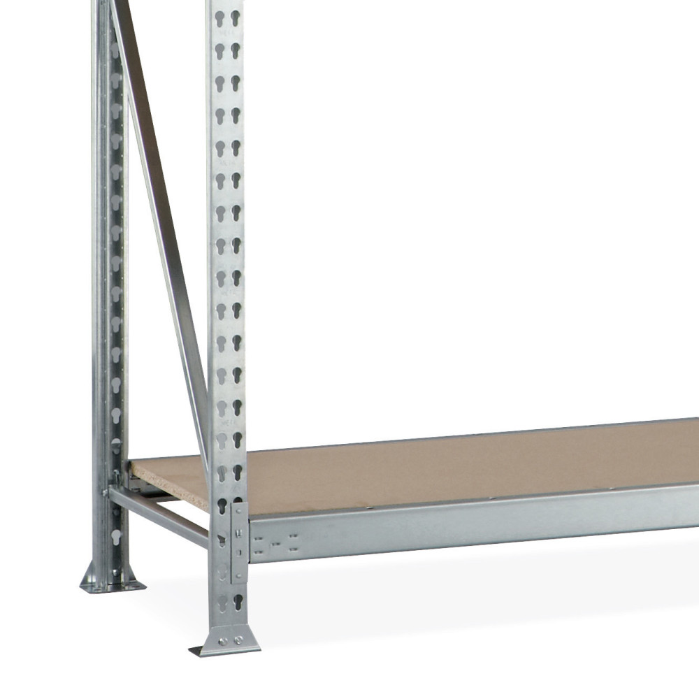 Immagine del prodotto n. 2: Pacchetto completo scaffalatura a campata larga META, con pannelli in truciolato, portata per piano 600 kg, AxLxP 2.200 x 3.600 x 650 mm