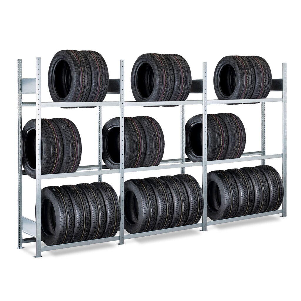 Immagine del prodotto: Pacchetto completo scaffalatura pneumatici SCHULTE, HxLxP 2.000 x 3.000 x 400 mm