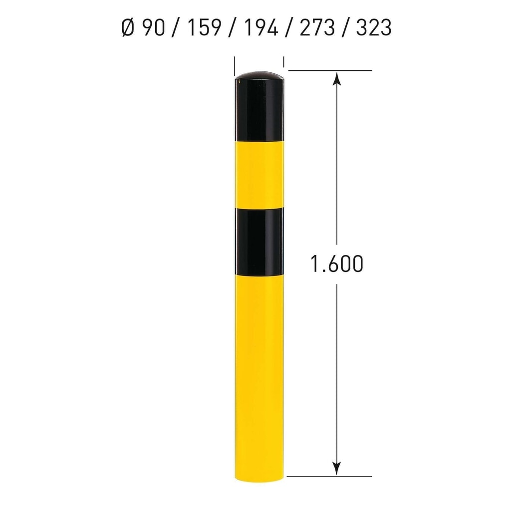 Paletto anticollisione MORAVIA, da ancorare al suolo, per esterni, altezza 1.600 mm, Ø 90 mm Immagine del prodotto n. 3: Paletto anticollisione MORAVIA, da ancorare al suolo, per esterni, altezza 1.600 mm, Ø 90 mm