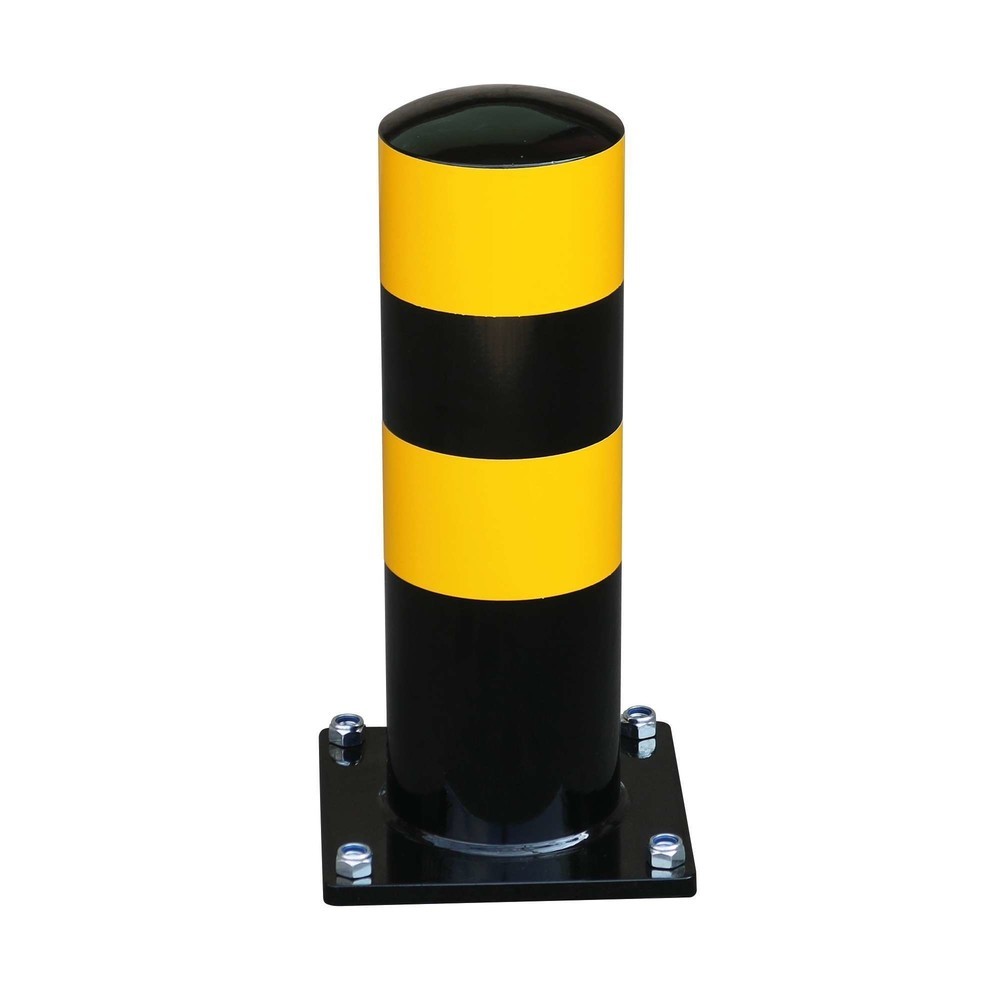 Immagine del prodotto n. 4: Paletto anticollisione MORAVIA BLACK BULL come ausilio al parcheggio per camion, per esterni, nero-giallo, altezza 500 mm, Ø 159 mm