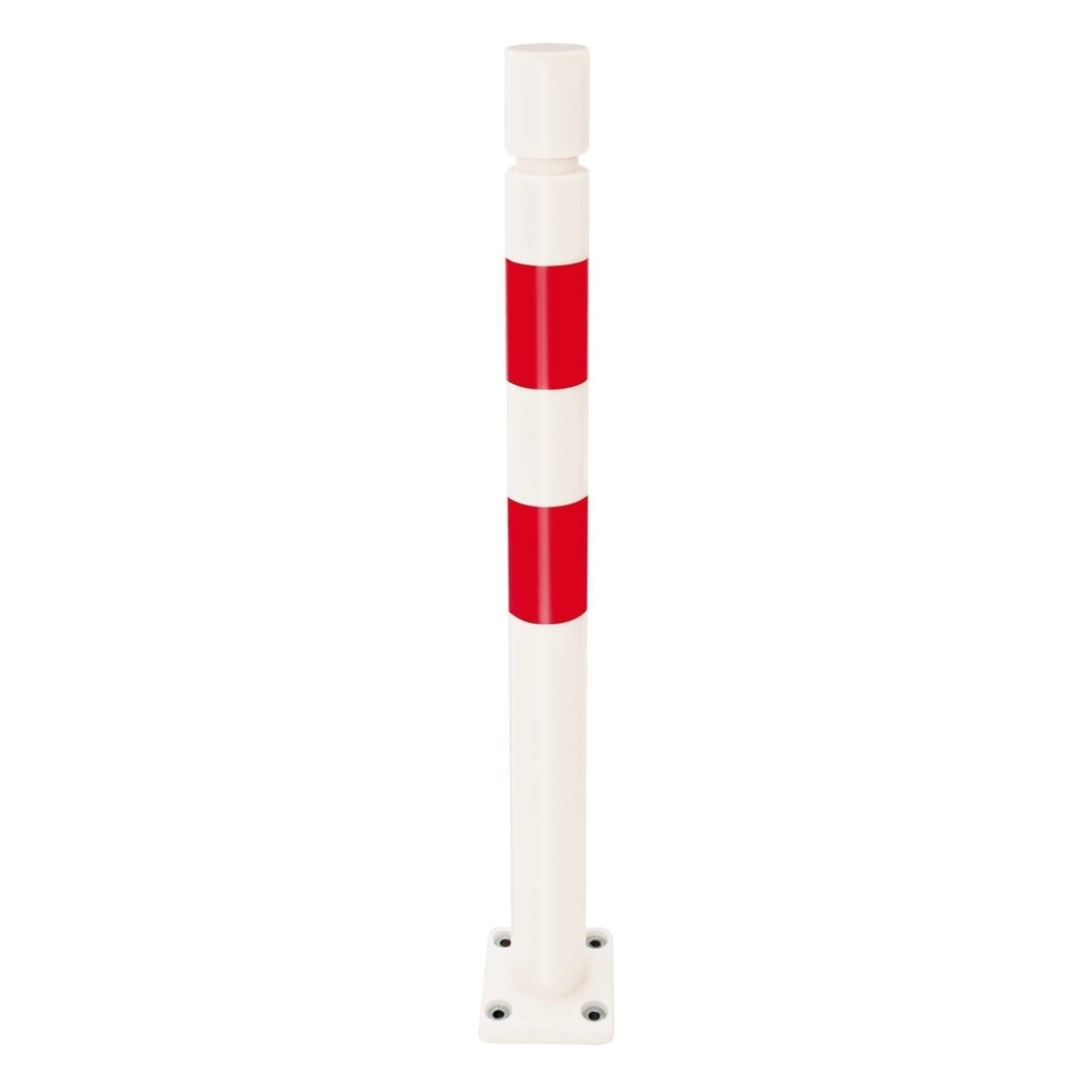 Paletto anticollisione MORAVIA FLEX, in TPU, da tassellare, AxØ 1.000 x 80 mm, rosso-bianco Immagine del prodotto: Paletto anticollisione MORAVIA FLEX, in TPU, da tassellare, AxØ 1.000 x 80 mm, rosso-bianco