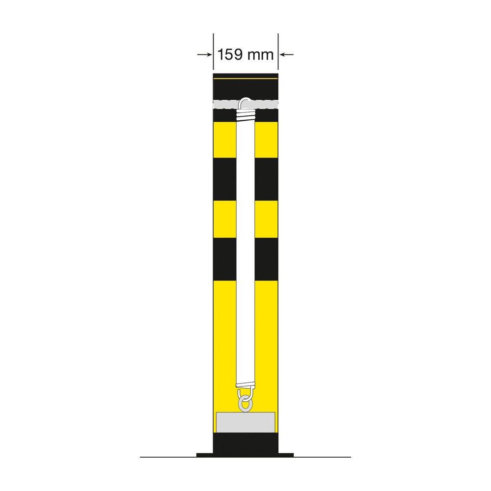 Immagine del prodotto n. 3: Paletto anticollisione MORAVIA inclinabile Swing, per interni, altezza 965 mm, Ø 159 mm
