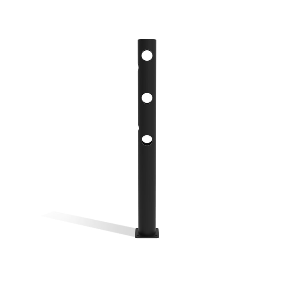 Paletto centrale sportello incernierato per parapetto di sicurezza "Delta", Ø 110 mm, altezza 1.200 mm, 90° Immagine del prodotto n. 5: Paletto centrale sportello incernierato per parapetto di sicurezza "Delta", Ø 110 mm, altezza 1.200 mm, 90°