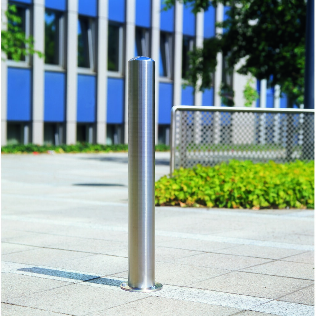 Immagine del prodotto: Paletto CITY BERLIN, tubo tondo Ø 76 mm, da tassellare incl. piastra di base, fisso