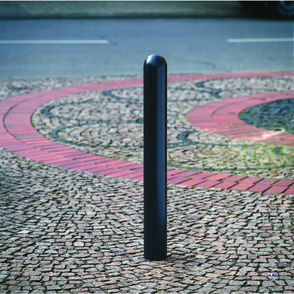 Immagine del prodotto: Paletto CITY WIEN, tubo tondo Ø 108 mm, da cementare incl. bocchetta per pavimenti, rimovibile, senza occhiello per catena