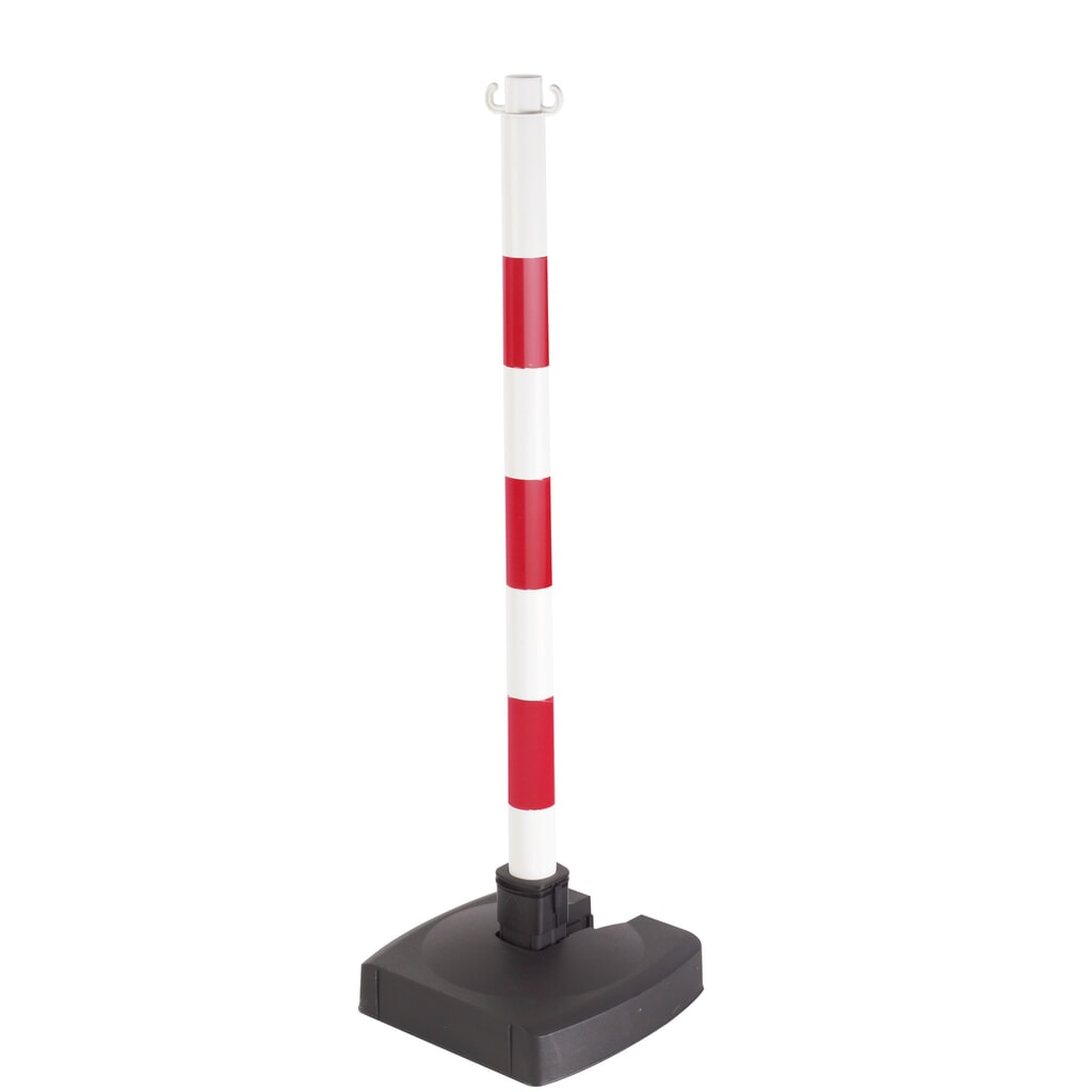 Paletto con catena con base pieghevole, rosso/bianco Immagine del prodotto n. 4: Paletto con catena con base pieghevole, rosso/bianco