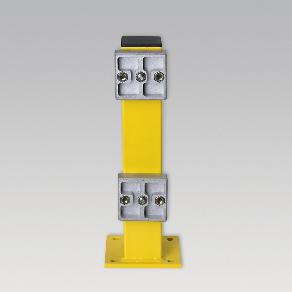 Immagine del prodotto: Paletto di sostegno per barriere protettive profilo a C, per esterni, altezza 465 mm, giallo