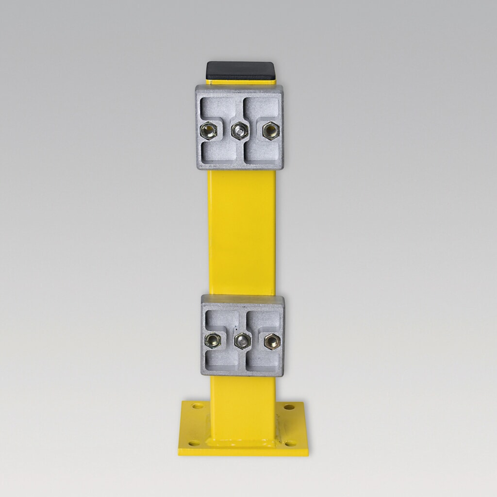 Paletto di sostegno per barriere protettive profilo a C, per esterni, altezza 465 mm, giallo Immagine del prodotto: Paletto di sostegno per barriere protettive profilo a C, per esterni, altezza 465 mm, giallo