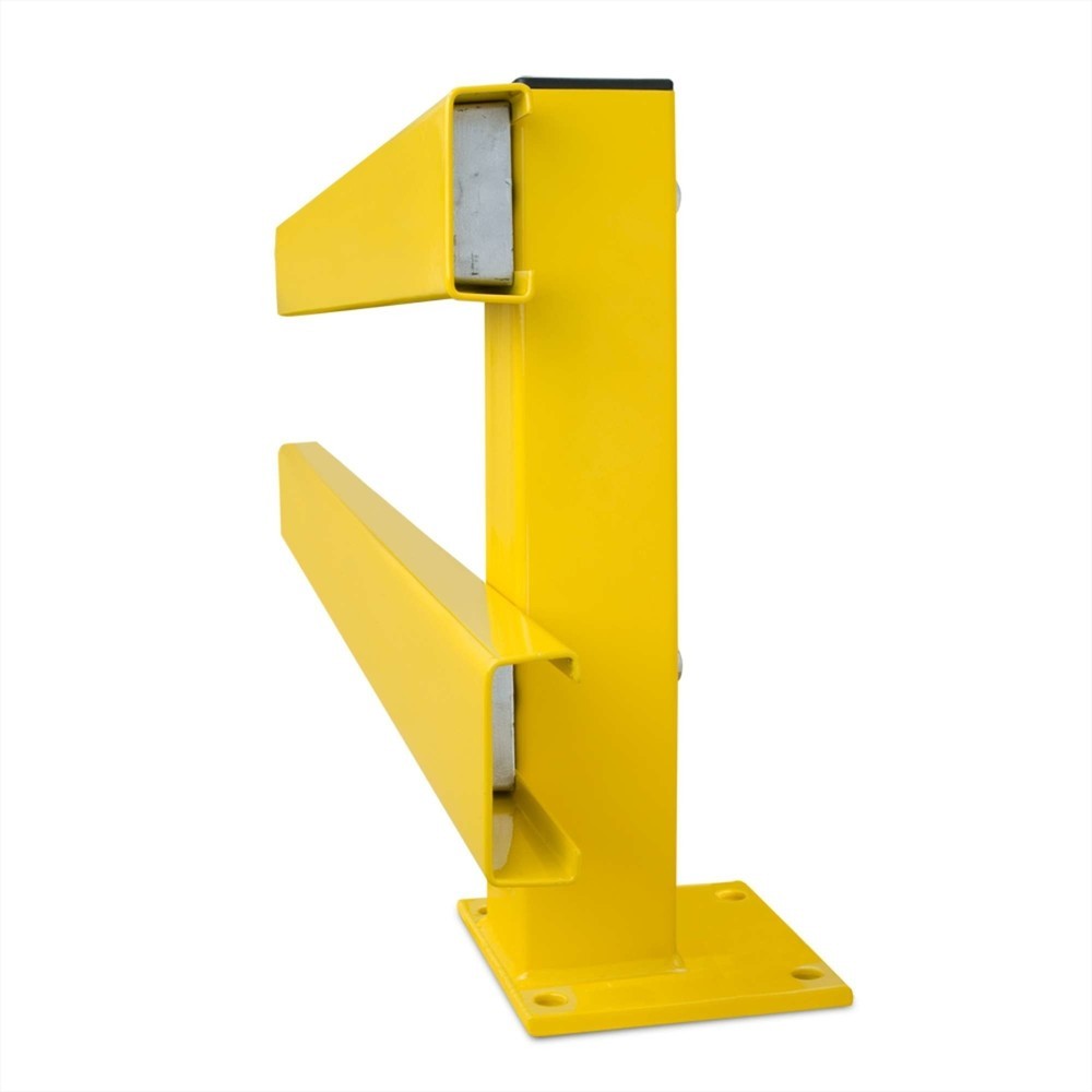 Immagine del prodotto n. 2: Paletto di sostegno per barriere protettive profilo a C, per esterni, altezza 465 mm, giallo