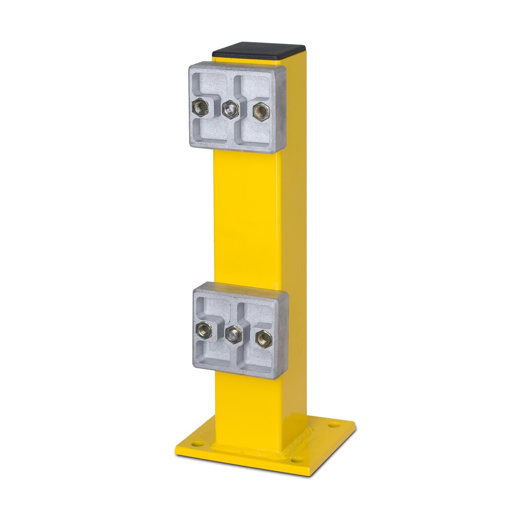 Paletto di sostegno per barriere protettive profilo a C, per esterni, altezza 465 mm, giallo Immagine del prodotto n. 3: Paletto di sostegno per barriere protettive profilo a C, per esterni, altezza 465 mm, giallo