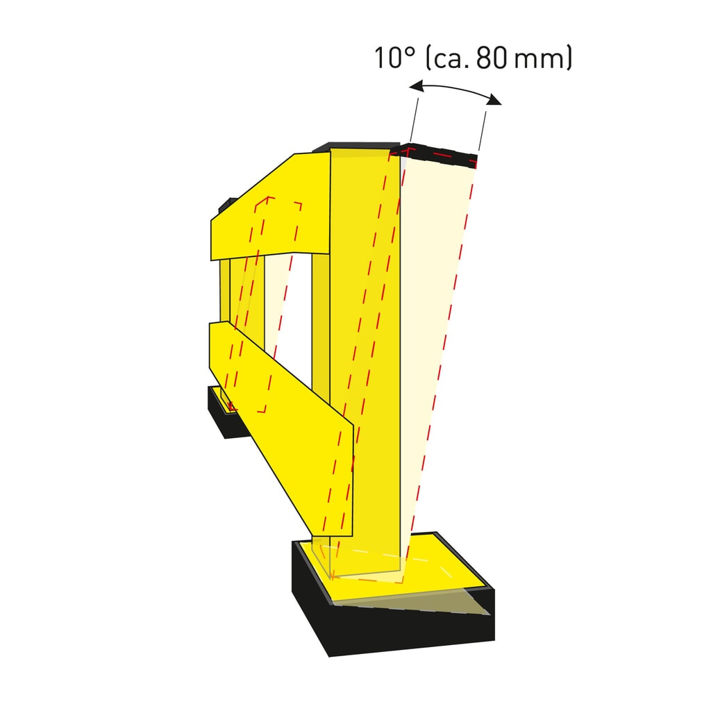 Paletto di sostegno per barriera protettiva profilo a C, per interni, altezza 465 mm Immagine del prodotto n. 10: Paletto di sostegno per barriera protettiva profilo a C, per interni, altezza 465 mm