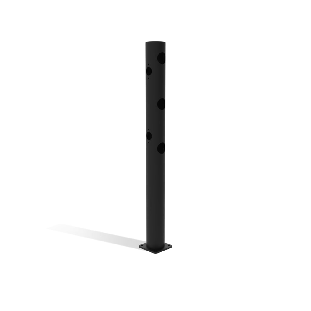 Paletto finale dancop dello sportello incernierato per parapetto di sicurezza "Delta", Ø 110 mm, altezza 1.200 mm, 90°, sinistra Immagine del prodotto n. 2: Paletto finale dancop dello sportello incernierato per parapetto di sicurezza "Delta", Ø 110 mm, altezza 1.200 mm, 90°, sinistra