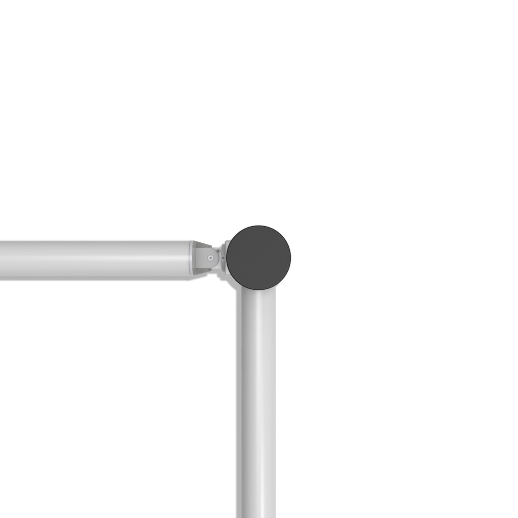Immagine del prodotto n. 10: Paletto finale dancop dello sportello incernierato per parapetto di sicurezza "Delta", Ø 110 mm, altezza 1.200 mm, 90°, sinistra