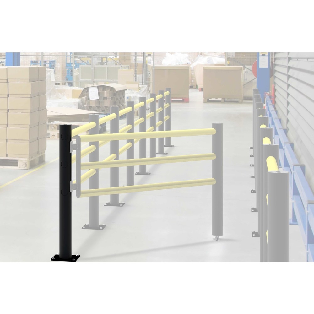 Immagine del prodotto n. 12: Paletto finale dancop dello sportello incernierato per parapetto di sicurezza "Delta", Ø 110 mm, altezza 1.200 mm, 90°, sinistra