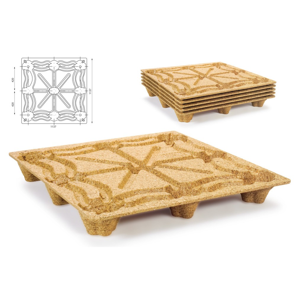 Immagine del prodotto n. 2: pallet in legno compresso, formato contenitore, 1140 x 1.140 mm, dyn. capacità di carico 1.250 kg, 9 piedi
