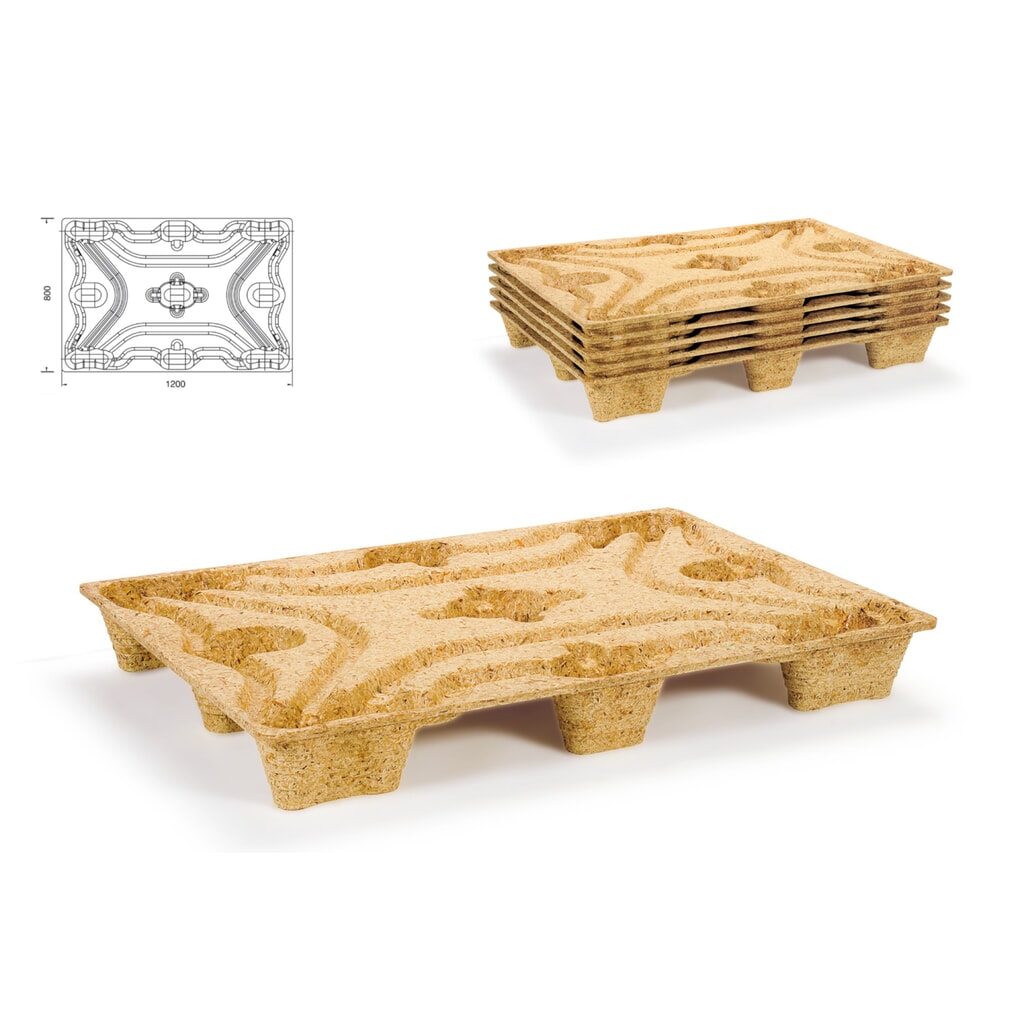 pallet in legno compresso, formato Euro, LxL 600 x 800 mm, din. tk 500 kg, 6 piedi Immagine del prodotto n. 2: pallet in legno compresso, formato Euro, LxL 600 x 800 mm, din. tk 500 kg, 6 piedi