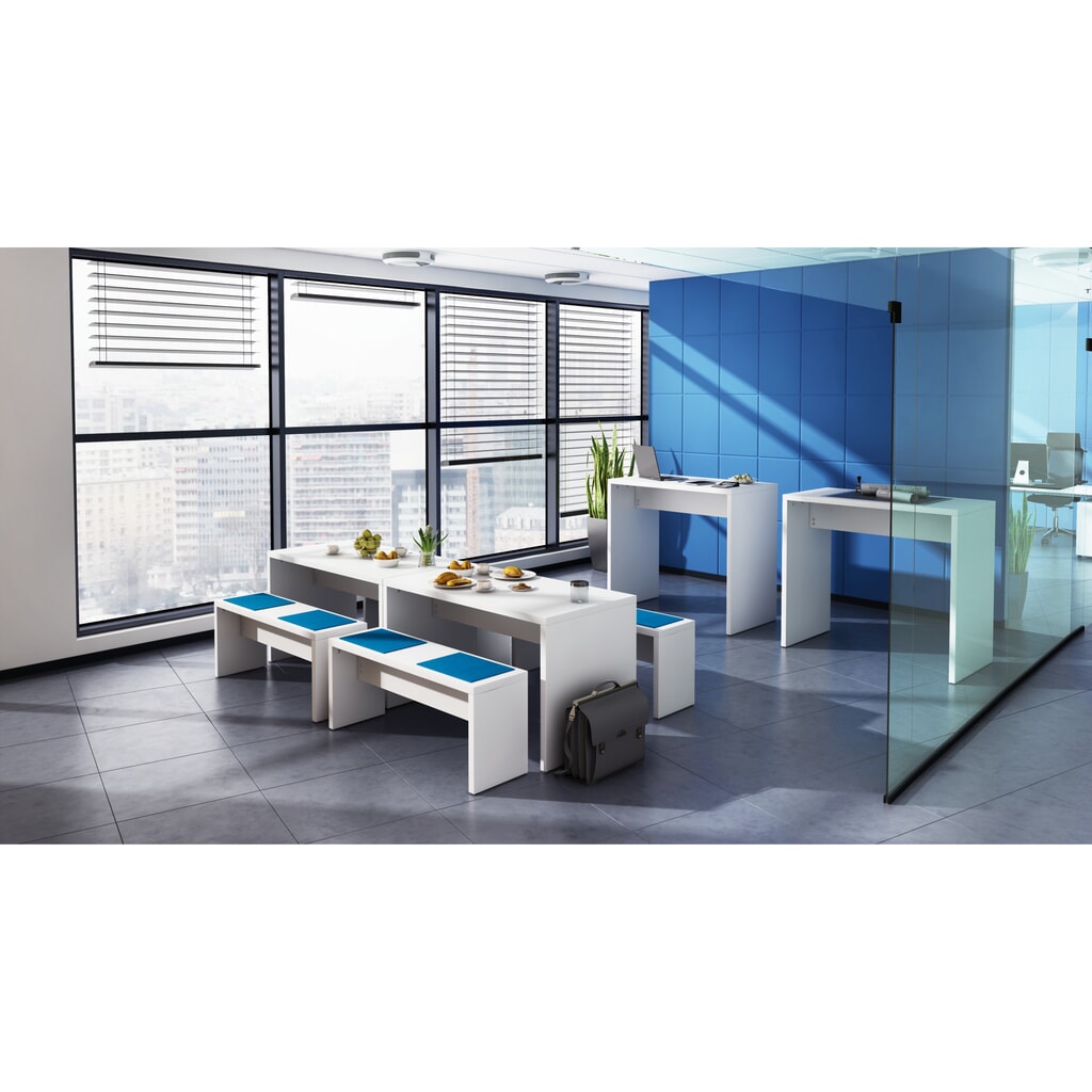 Tavolo da riunione, AxLxP 728 x 1.300 x 680 mm, bianco Immagine del prodotto: Tavolo da riunione, AxLxP 728 x 1.300 x 680 mm, bianco