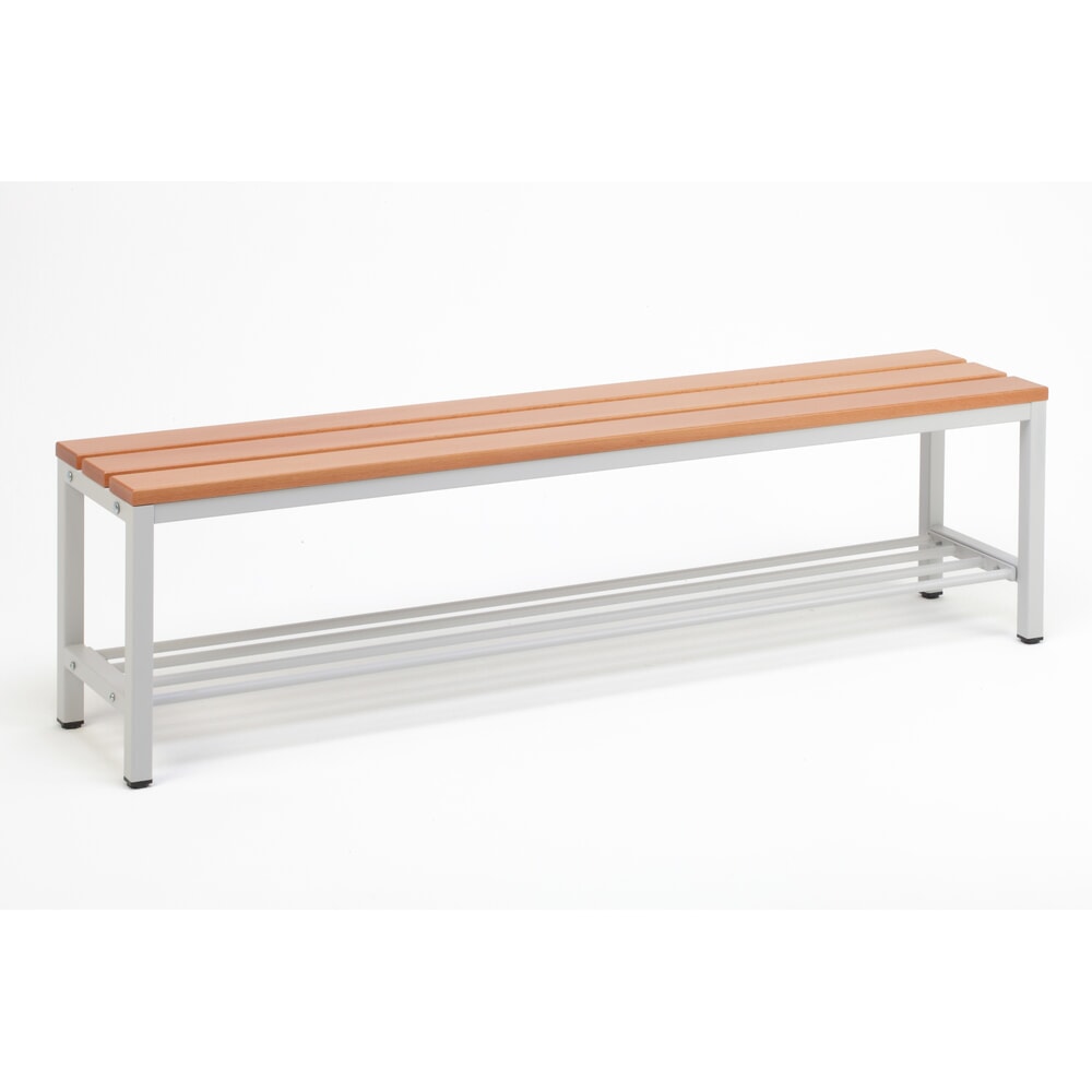 Immagine del prodotto n. 1: Panchina per spogliatoio Steinbock®, lunghezza 1.500 mm, con griglia per scarpe